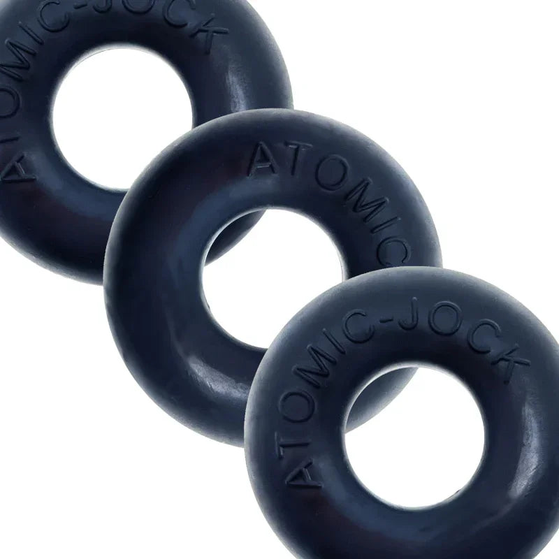Ringer Cockring 3 Pack - Small - Night Black - MyPleasure