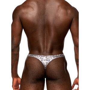 S naked - Criss Cross Thong - Small/medium - Silver/black - MyPleasure