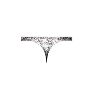 S naked - Criss Cross Thong - Small/medium - Silver/black - MyPleasure
