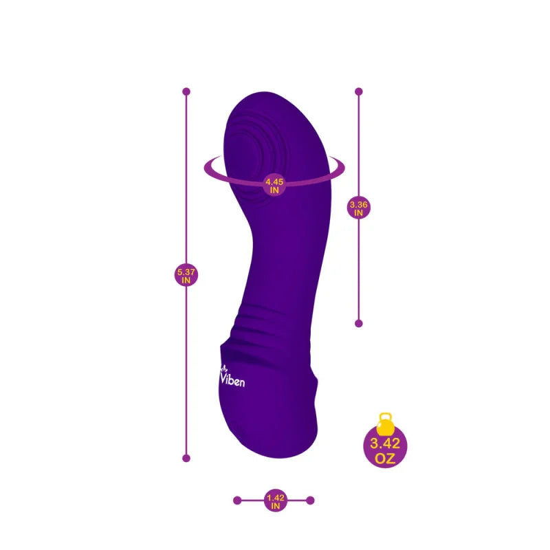Sabela - Violet - Intense Mini G-Spot Vibe With Thumping Pad - MyPleasure