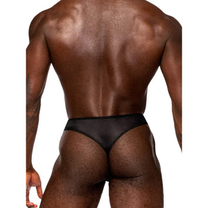 Sassy Lace - Open Ring Thong - Large/x-Large - Black - MyPleasure