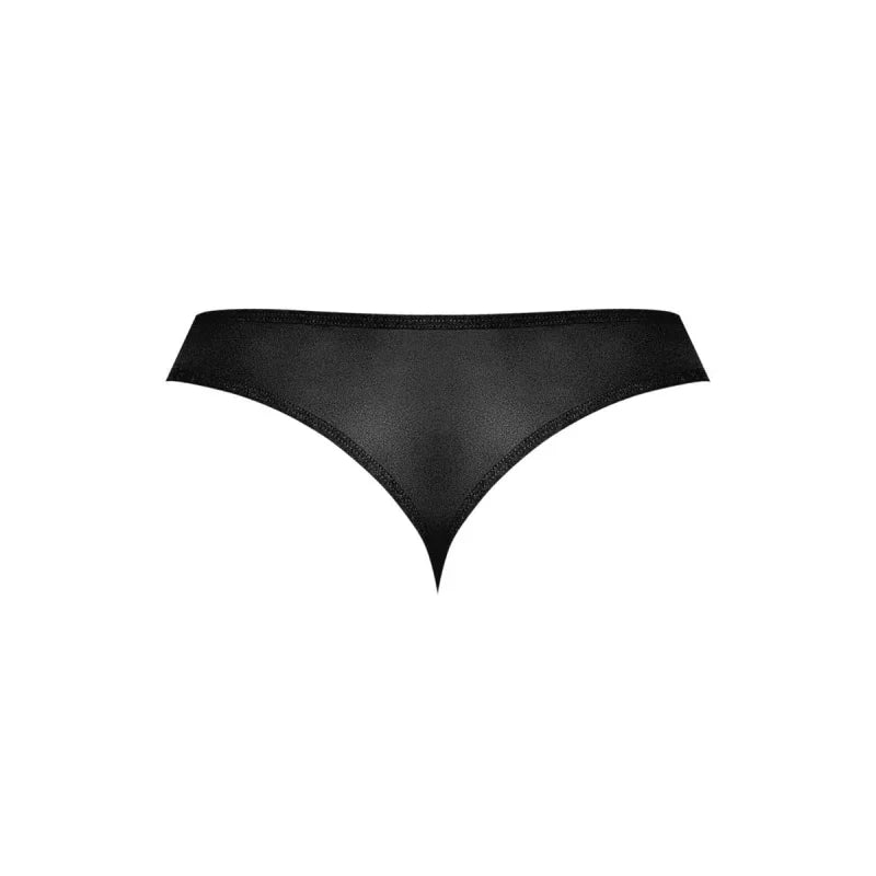 Sassy Lace - Open Ring Thong - Large/x-Large - Black - MyPleasure