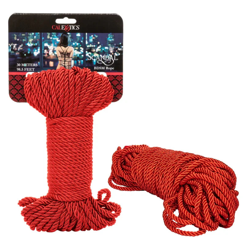 Scandal BDSM Rope 98.5ft/ 30m - Red - MyPleasure