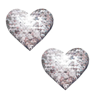 Sequin Medusa Magic Flip Black to Silver I Heart U Nipztix Pasties - MyPleasure