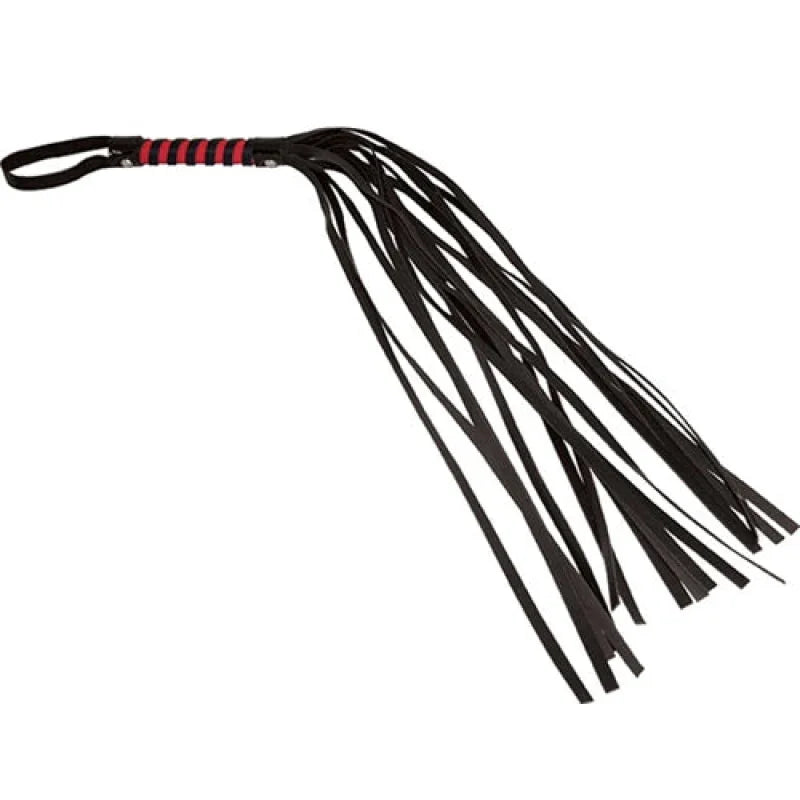 Sex and Mischief Stripe Flogger - Red and Black - MyPleasure