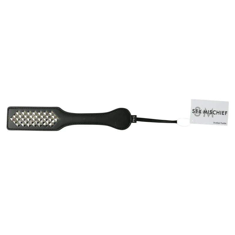 Sex and Mischief Studded Paddle - Black - MyPleasure