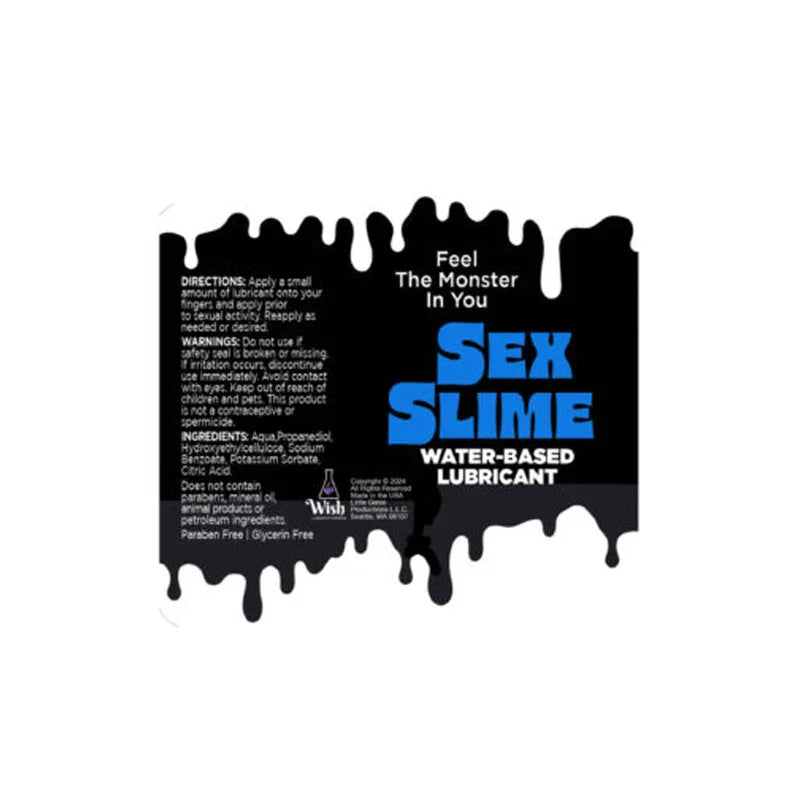 Sex Slime Creature Lube Waterbased Lubricant 4oz - Blue - MyPleasure