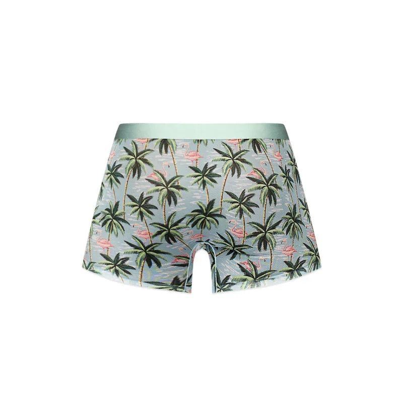 Sheer Prints - Seamless Sheer Short - Large - Flamingo - MyPleasure