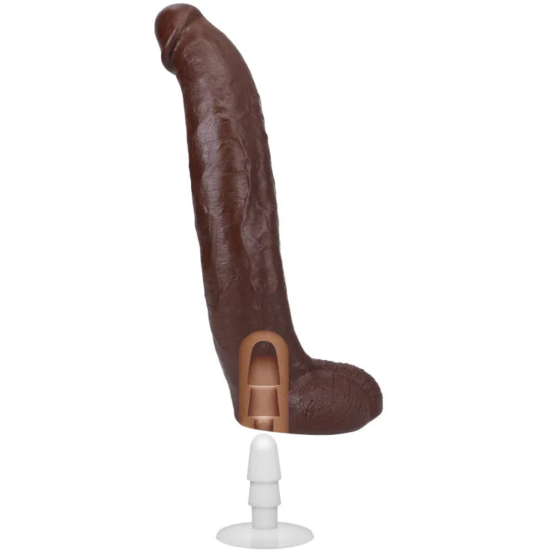 Signature Cocks - Brickzilla - 13 Inch Ultraskyn Cock With Removable Vac-U-Lock Suction Cup - Chocolate - MyPleasure