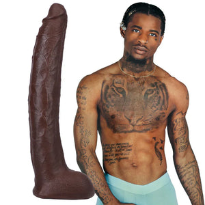 Signature Cocks - Damion Dayski - 12 Inch Ultraskyn Cock With Removable Vac-U-Lock Suction Cup - Chocolate - MyPleasure