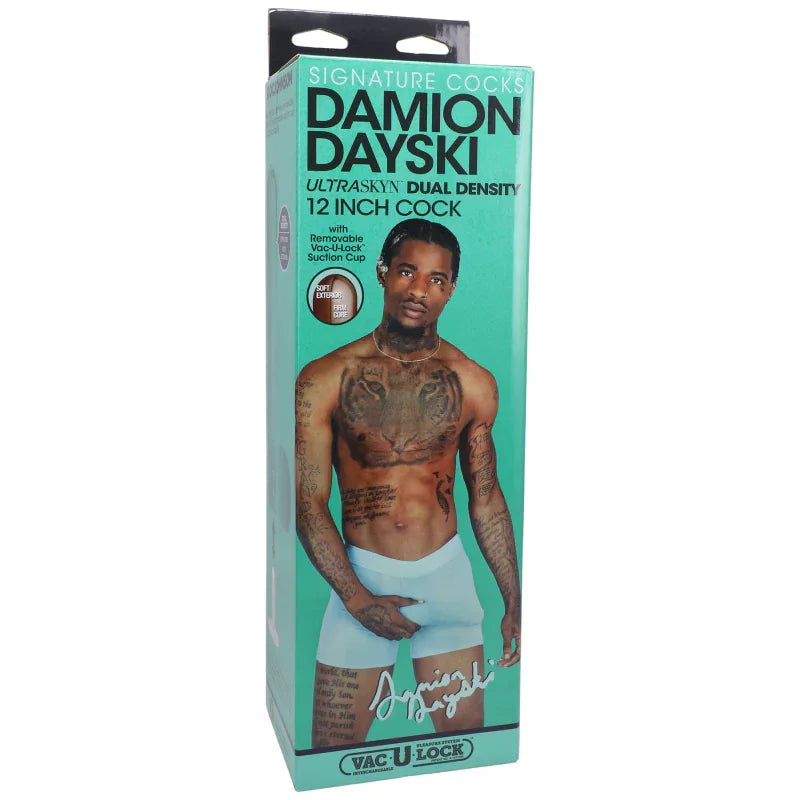 Signature Cocks - Damion Dayski - 12 Inch Ultraskyn Cock With Removable Vac-U-Lock Suction Cup - Chocolate - MyPleasure