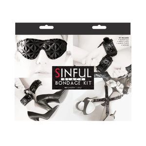 Sinful - Bondage Kit - Black - MyPleasure