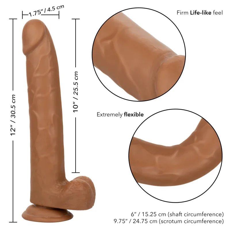Size Queen 10 inch/25.5 Cm - Brown - MyPleasure