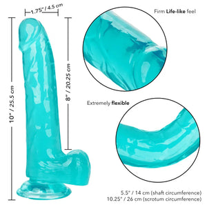 Size Queen 8 Inch - Blue - MyPleasure
