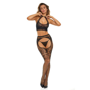 Slide Your Way 2 Pc Bra Set - One Size - Black - MyPleasure