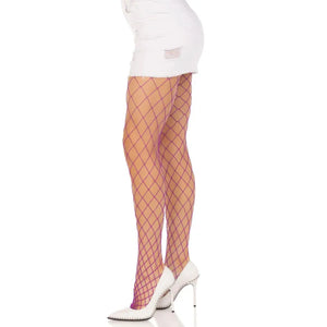 Spandex Diamond Net Tights - One Size - Purple - MyPleasure