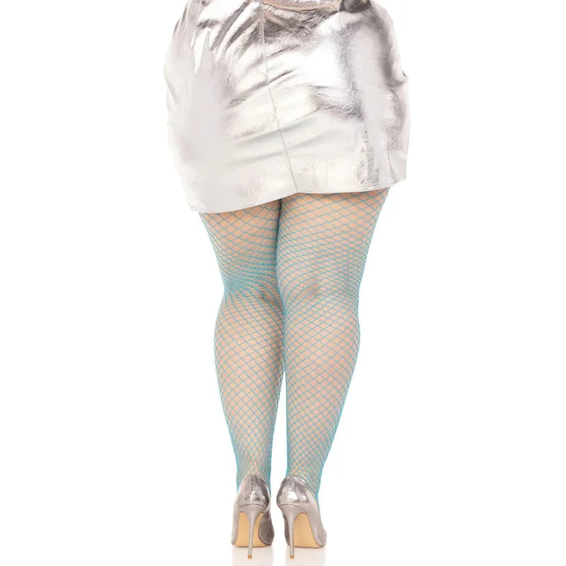 Spandex Industrial Net Tight - 1x/2x - Neon Blue - MyPleasure