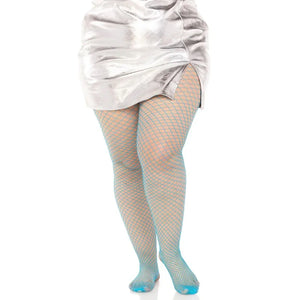 Spandex Industrial Net Tight - 1x/2x - Neon Blue - MyPleasure