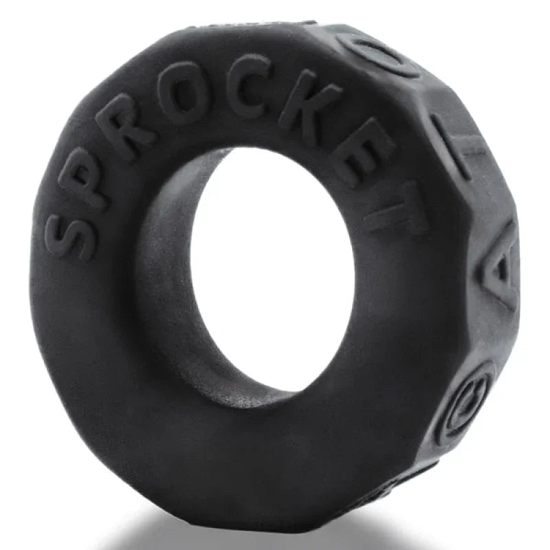 Sprocket Comfort No-Roll Cockring - Black - MyPleasure