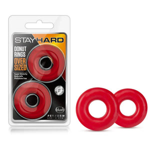Stay Hard - Donut Rings Oversized - Red - MyPleasure