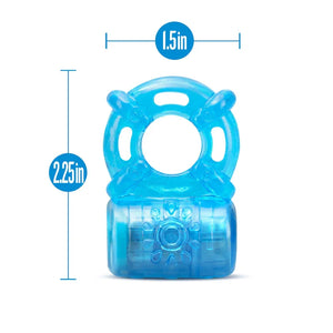 Stay Hard - Rechargeable 5 Function Cock Ring - Blue - MyPleasure
