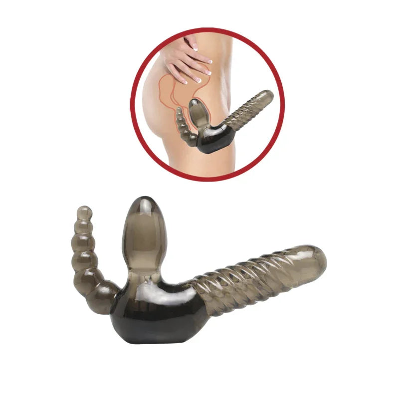 Strapless Strap on With Anal Stimulator - MyPleasure