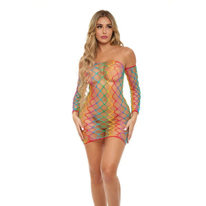 Taste the Rainbow Dress and Sleeves - Rainbow - MyPleasure