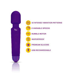 Tempest - Intense Wand Massager - Violet - MyPleasure