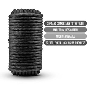 Temptasia - Bondage Rope - 32 Feet - Black - MyPleasure