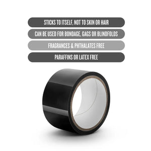Temptasia - Bondage Tape - 60 Feet - Black - MyPleasure