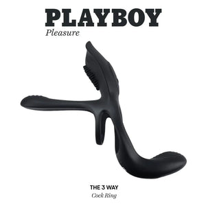 The 3 Way - Cock Ring - Black - MyPleasure