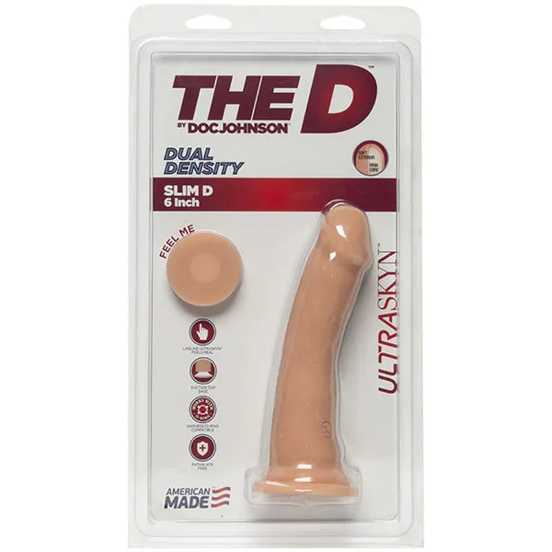 The D - Slim D - 6 Inch Without Balls - Ultraskyn - Vanilla - MyPleasure