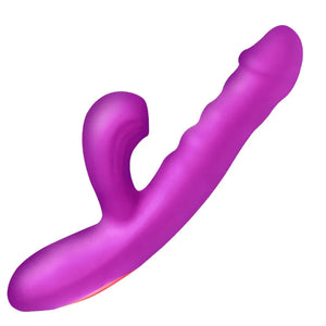 Thrust Wave Thrusting and Sucking Rabbit Vibrator - Purple - MyPleasure