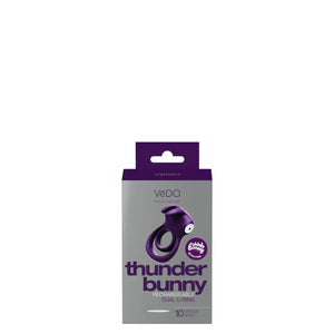 Thunder Bunny Rechargeable Dual Ring - Perfectly Purple - MyPleasure
