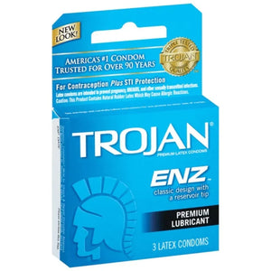 Trojan Enz Lubricated - 3 Pack - MyPleasure