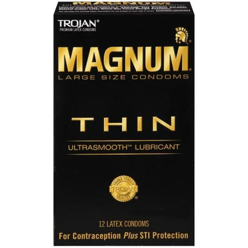 Trojan Magnum Thin - 12 Pack - MyPleasure