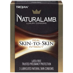 Trojan Naturalamb Luxury Condoms - 3 Pack - MyPleasure