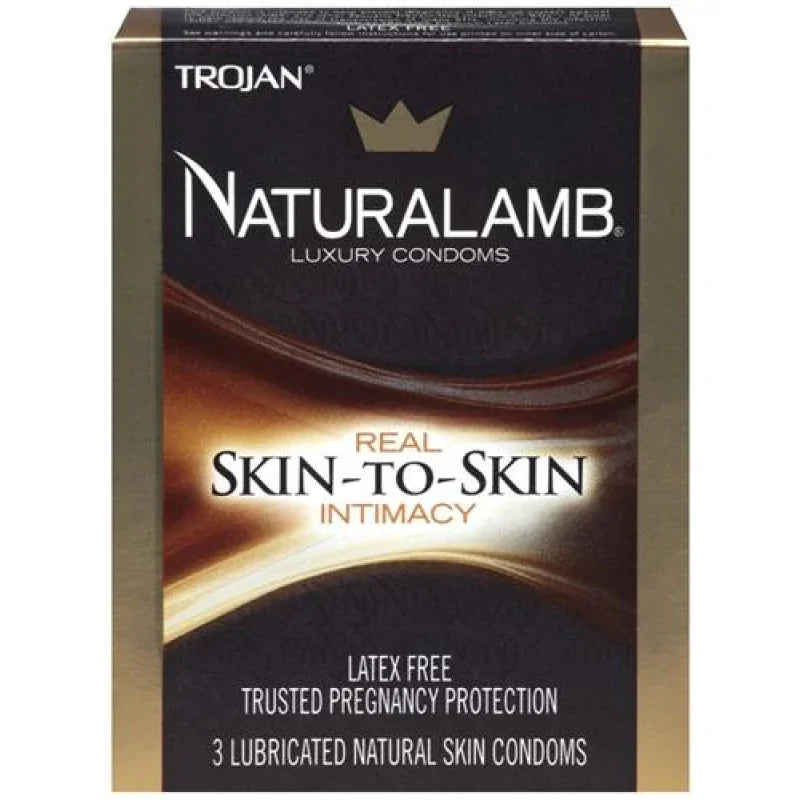 Trojan Naturalamb Luxury Condoms - 3 Pack - MyPleasure