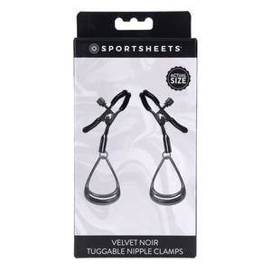 Velvet Noir Tuggable Nipple Clamps - MyPleasure
