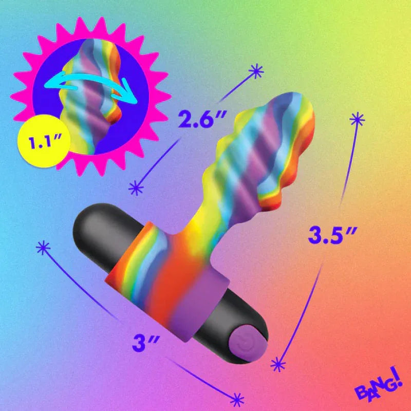 Vibrating Rainbow Butt Plug - MyPleasure