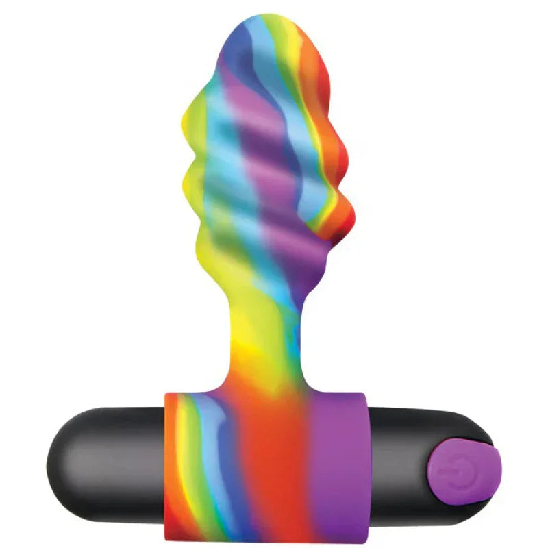 Vibrating Rainbow Butt Plug - MyPleasure