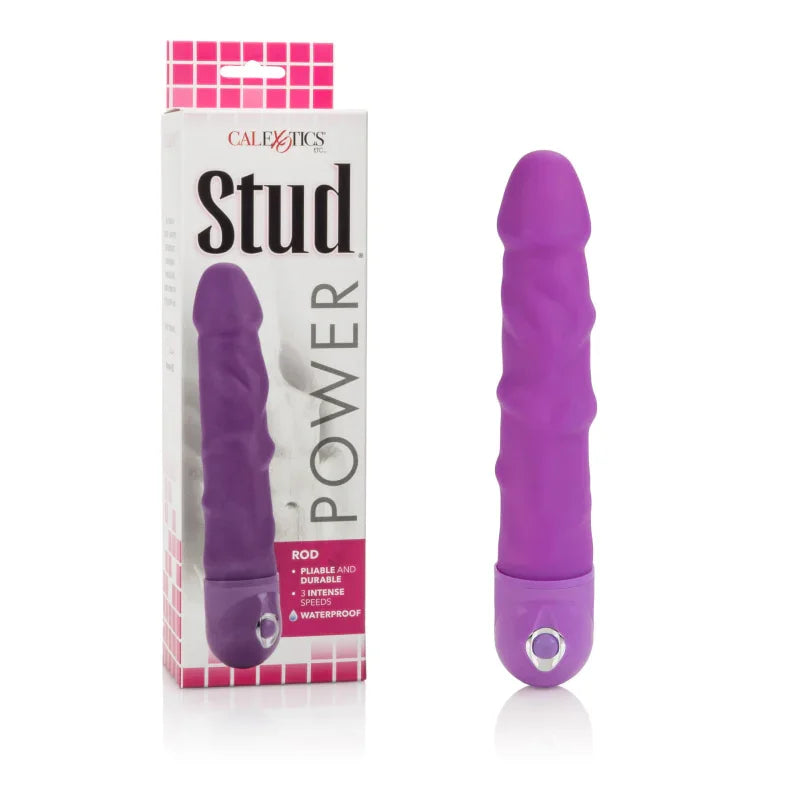 Waterproof Power Stud Rod Dong - Purple - MyPleasure