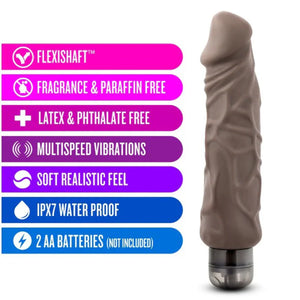 X5 Hard on Vibrating 9 Inch Dildo - Brown - MyPleasure