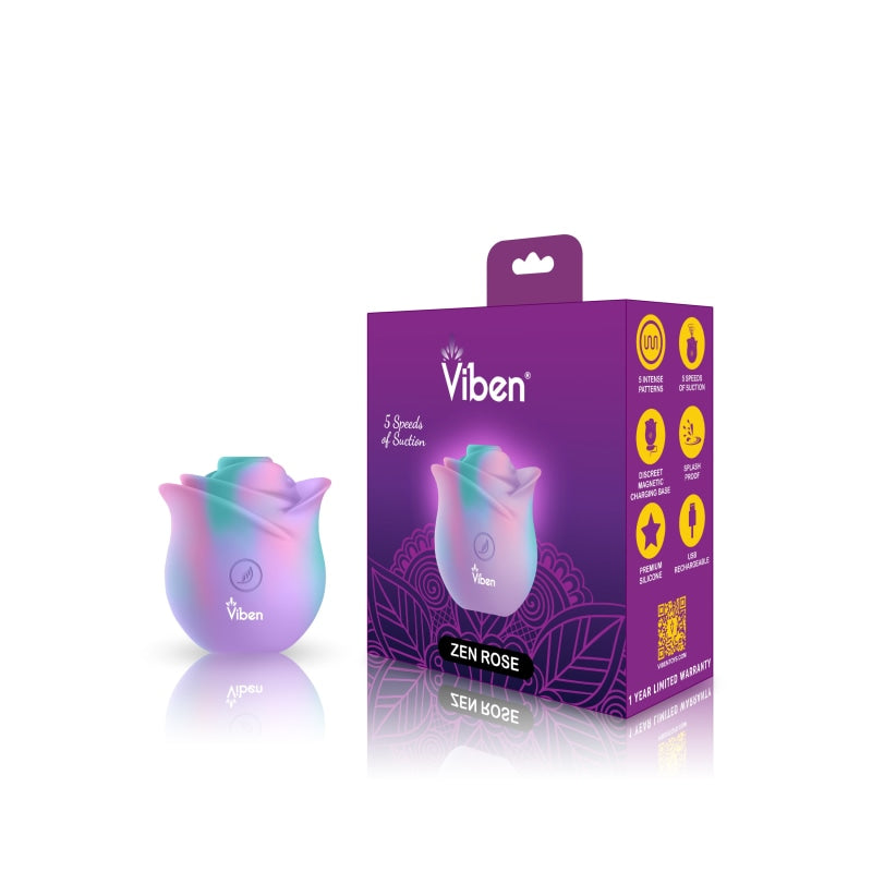 Zen Rose - Unicorn - Handheld Rose Clitoral and Nipple Stimulator - Clit Stimulators