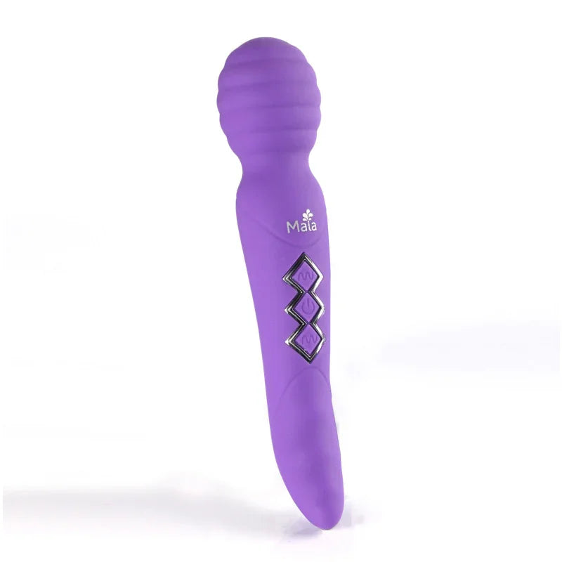 Zoe Twisty Dual Vibrating Pleasure Wand - Purple - MyPleasure