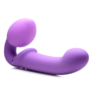 10x Ergo- Fit G-Pulse Inflatable and Vibrating Strapless Strap- on - Purple - MyPleasure