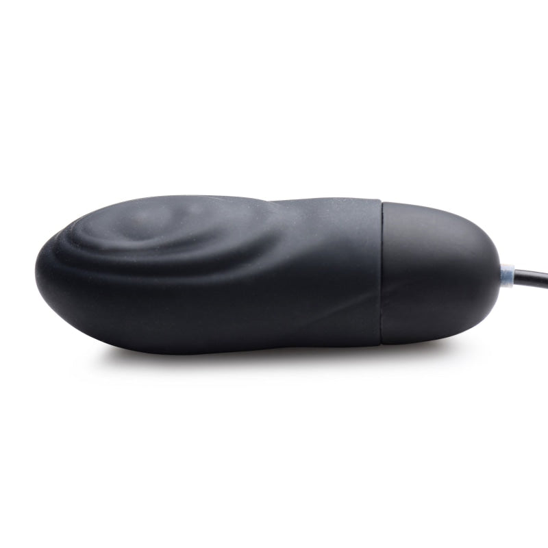7x Pulsing Rechargeable Silicone Bullet- Black - Vibrators