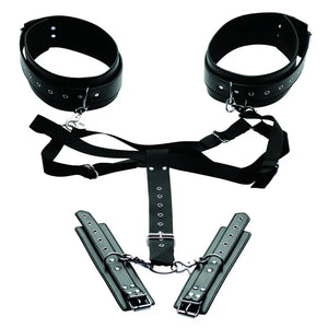 Acquire Easy Access Thigh Harness With Wrist Cuffs - MyPleasure