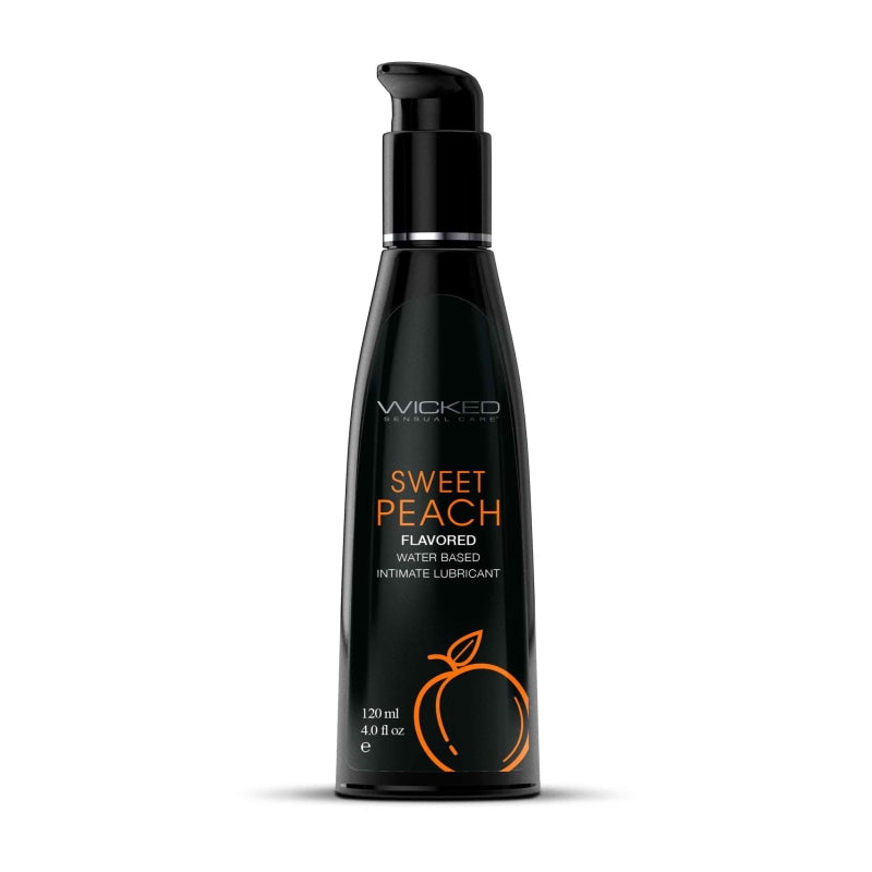 Aqua Sweet Peach Flavored Water Based Lubricant -  4 Oz. / 120 ml