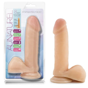 Au Naturel 8 Inch Sensa Feel Dildo - Beige - MyPleasure
